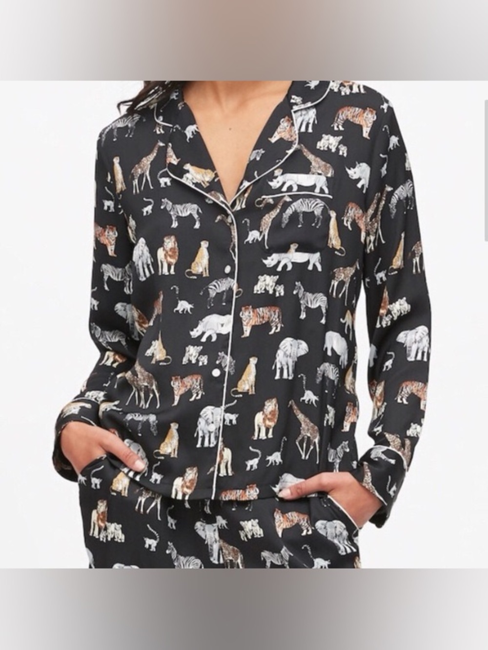 Banana Republic | Animal Motif Pyjama Top